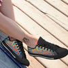 Graffiti NYC Print Black Low Top Shoes-grizzshop