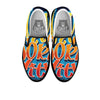 Graffiti NYC Print Black Slip On Shoes-grizzshop