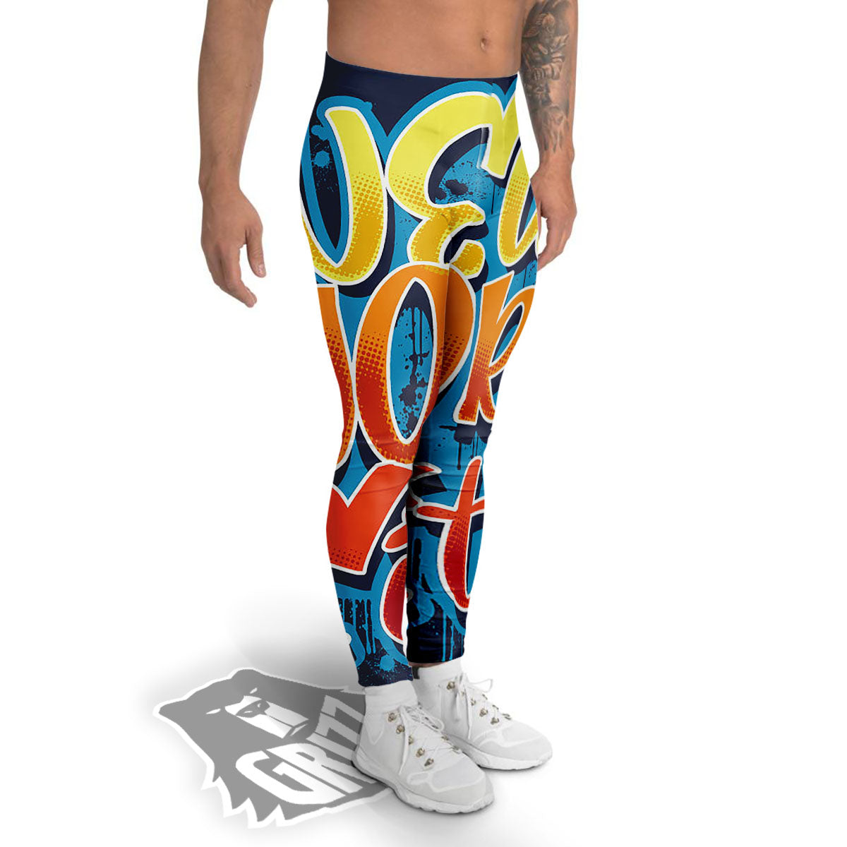 Graffiti NYC Print Men's Leggings-grizzshop