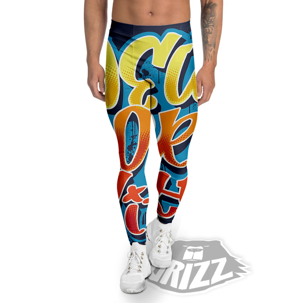 Graffiti NYC Print Men's Leggings-grizzshop