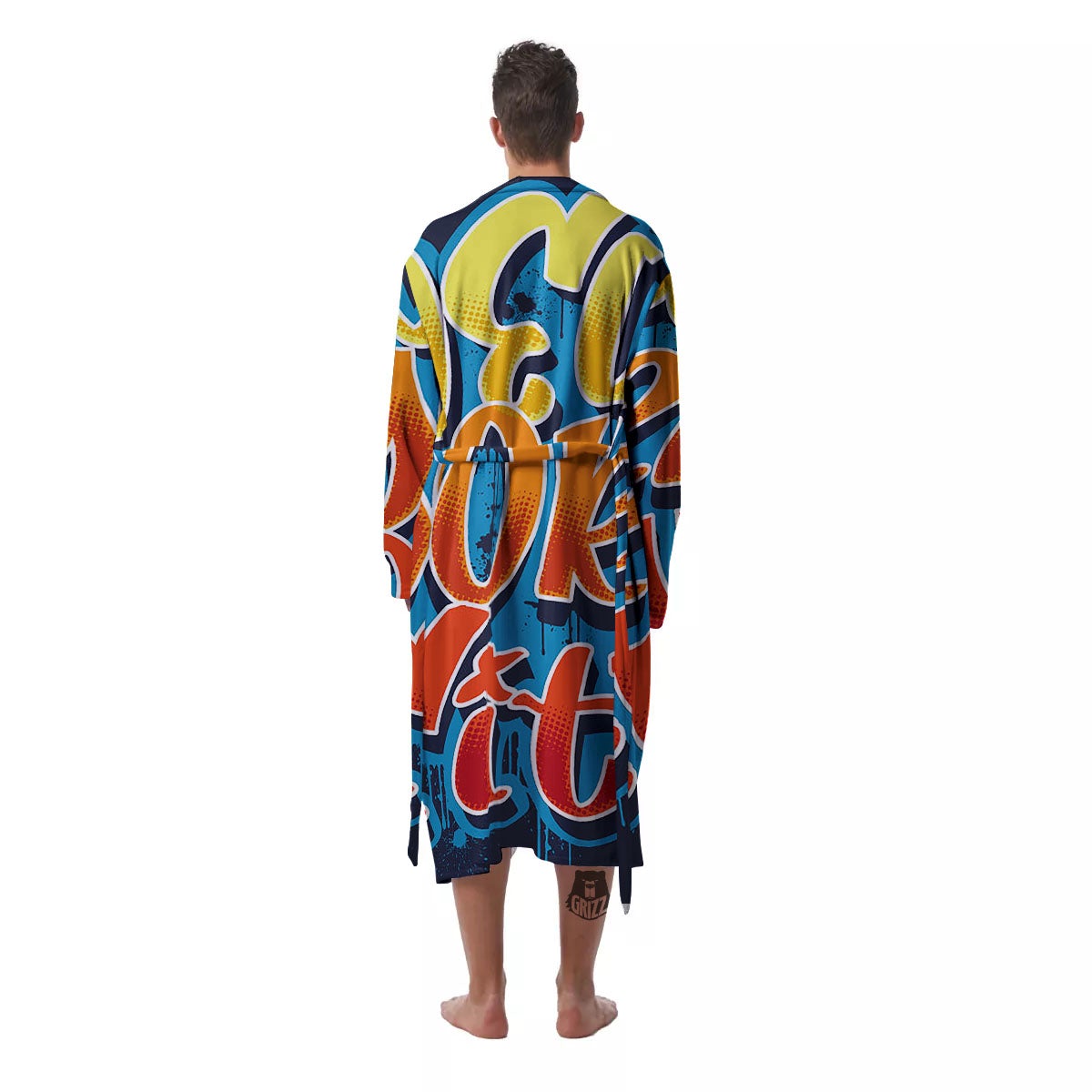 Graffiti NYC Print Men's Robe-grizzshop