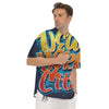 Graffiti NYC Print Men's Short Sleeve Shirts-grizzshop