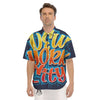 Graffiti NYC Print Men's Short Sleeve Shirts-grizzshop