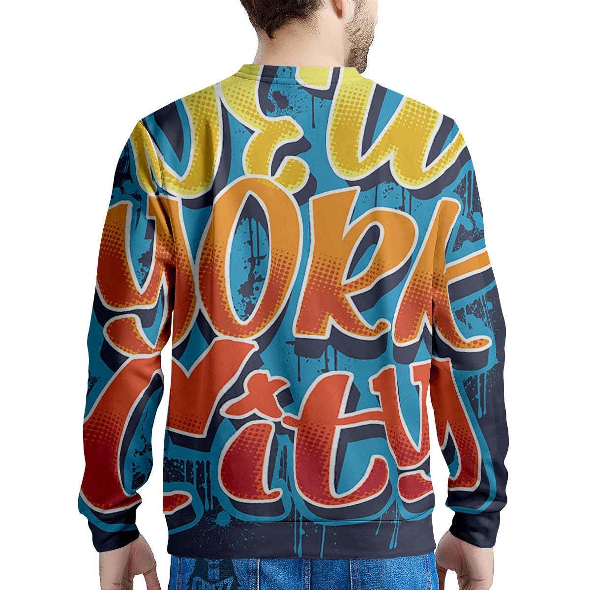 Graffiti NYC Print Men's Sweatshirt-grizzshop