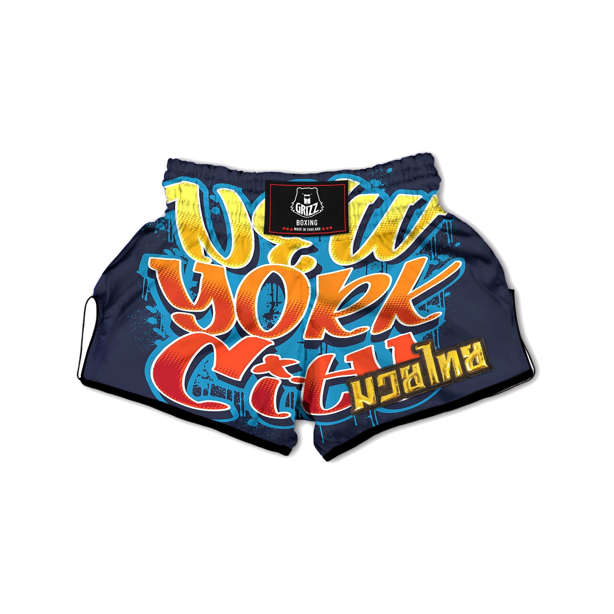 Graffiti NYC Print Muay Thai Boxing Shorts-grizzshop