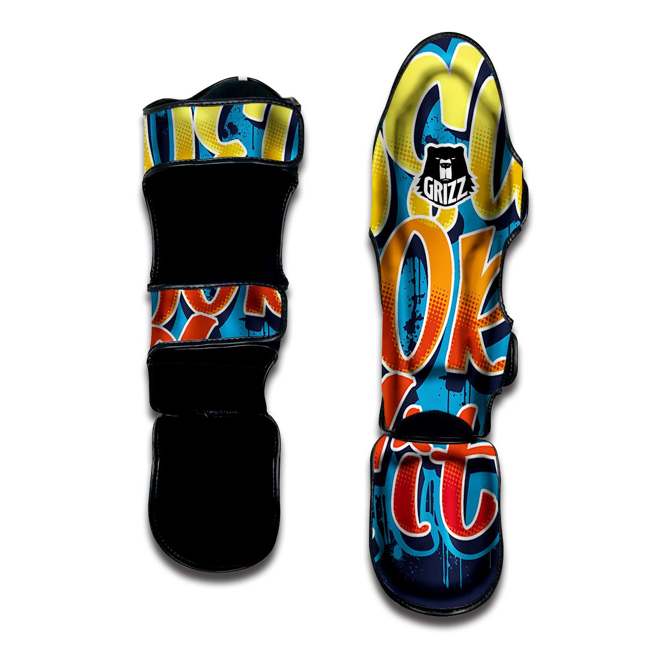 Graffiti NYC Print Muay Thai Shin Guards-grizzshop