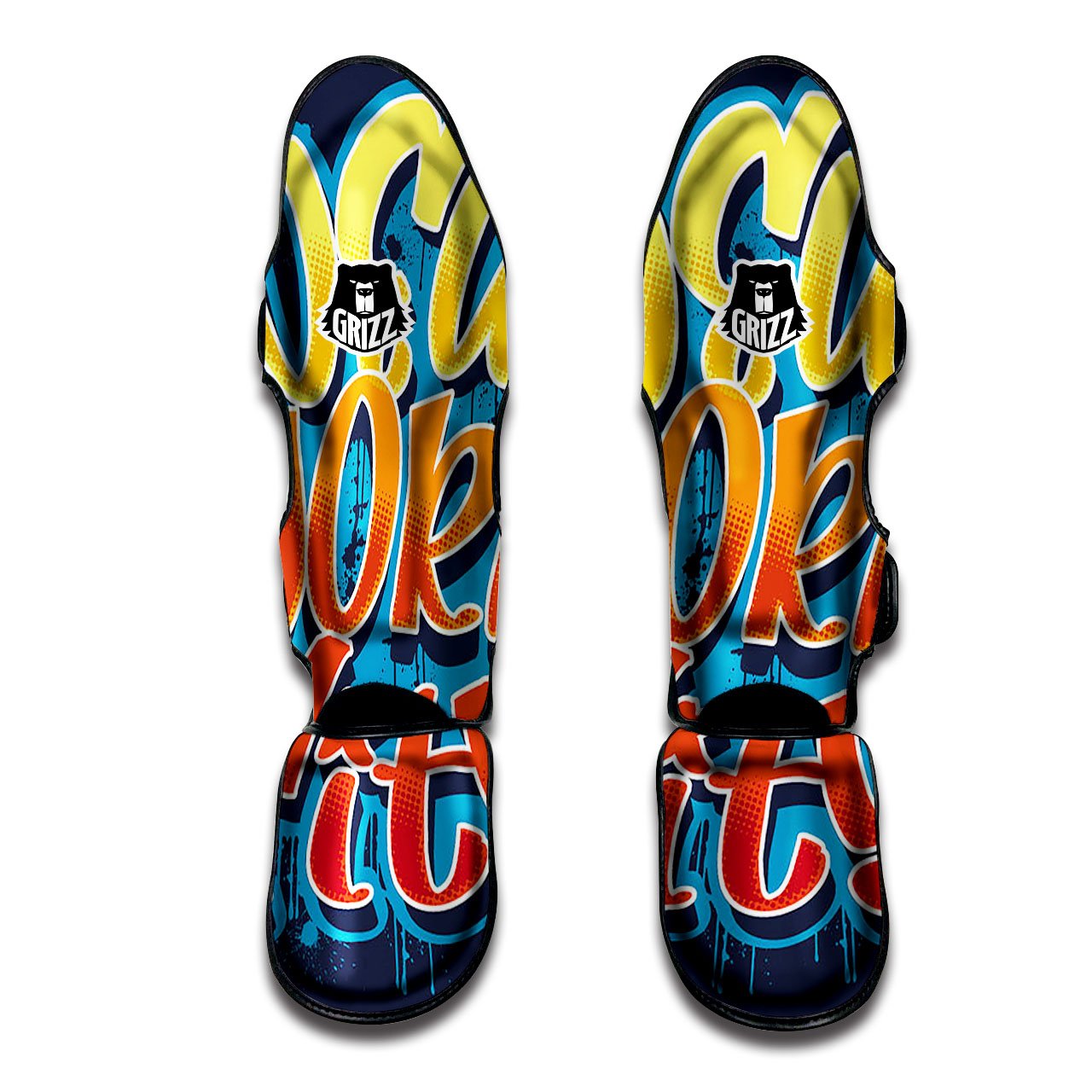 Graffiti NYC Print Muay Thai Shin Guards-grizzshop