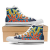 Graffiti NYC Print White High Top Shoes-grizzshop