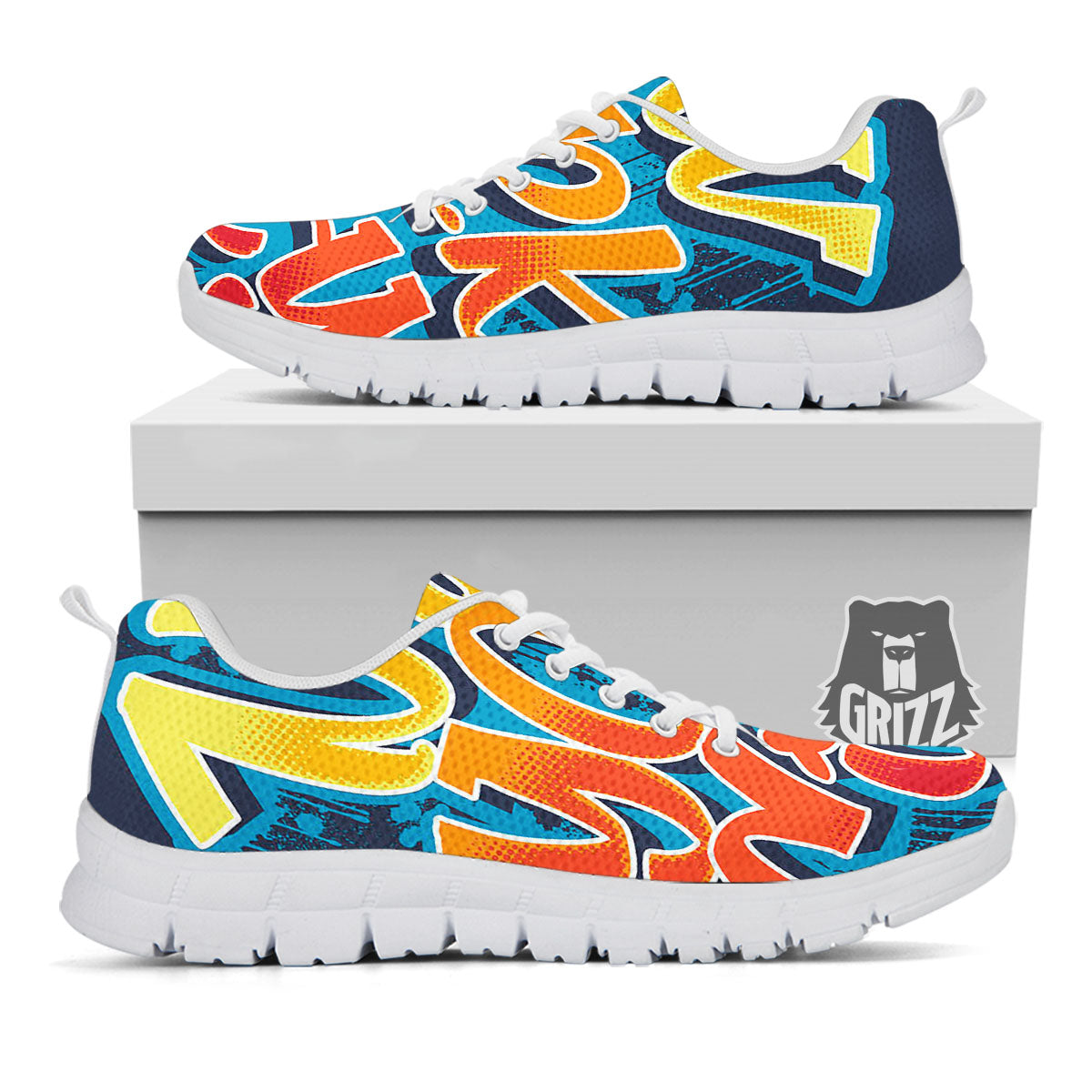 Graffiti NYC Print White Sneaker-grizzshop