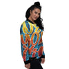 Graffiti NYC Print Women's Bomber Jacket-grizzshop