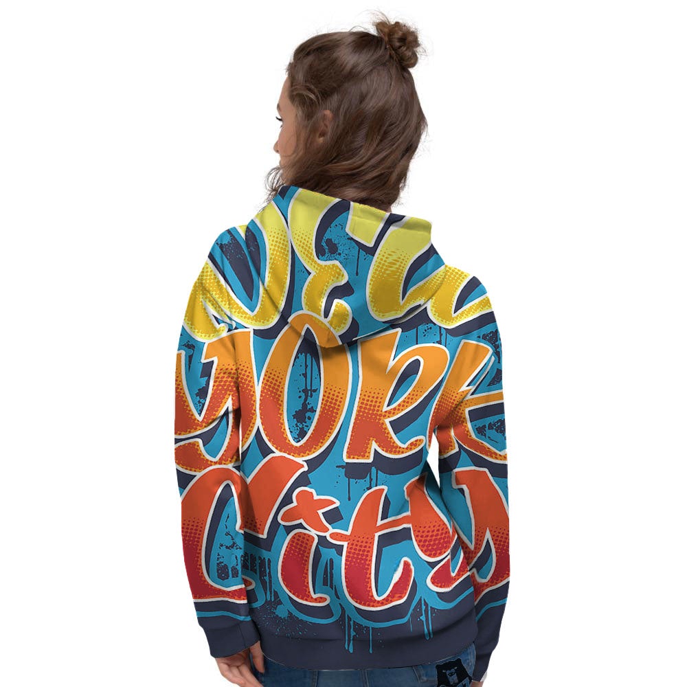 Graffiti NYC Print Women's Hoodie-grizzshop