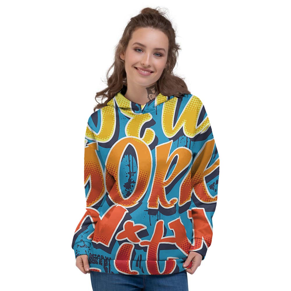 Graffiti NYC Print Women's Hoodie-grizzshop