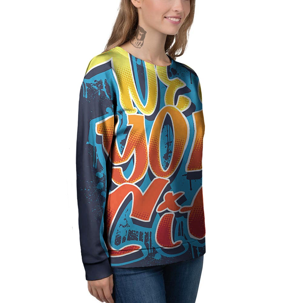 Graffiti NYC Print Women's Sweatshirt-grizzshop