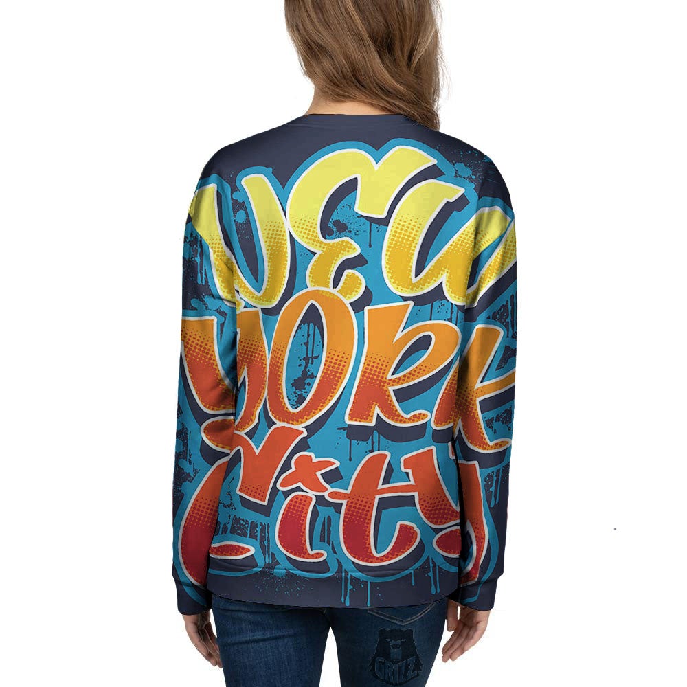 Graffiti NYC Print Women's Sweatshirt-grizzshop