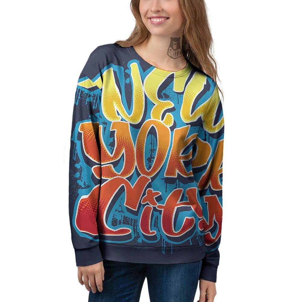 Graffiti NYC Print Women's Sweatshirt-grizzshop