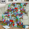 Graffiti Pattern Print Blanket-grizzshop