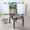 Graffiti Pattern Print Chair Cover-grizzshop