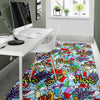 Graffiti Pattern Print Floor Mat-grizzshop