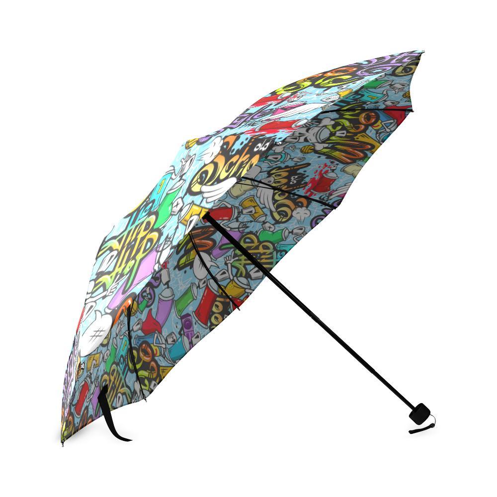 Graffiti Pattern Print Foldable Umbrella-grizzshop