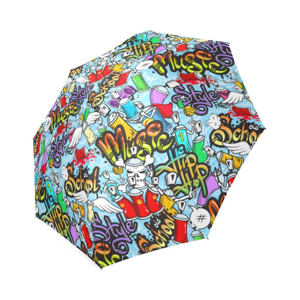 Graffiti Pattern Print Foldable Umbrella-grizzshop