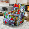 Graffiti Pattern Print Recliner Cover-grizzshop