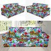 Graffiti Pattern Print Sofa Covers-grizzshop