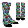 Graffiti Pattern Print Unisex Crew Socks-grizzshop