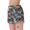 Graffiti Pattern Print Women's Shorts-grizzshop