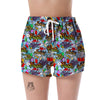 Graffiti Pattern Print Women's Shorts-grizzshop