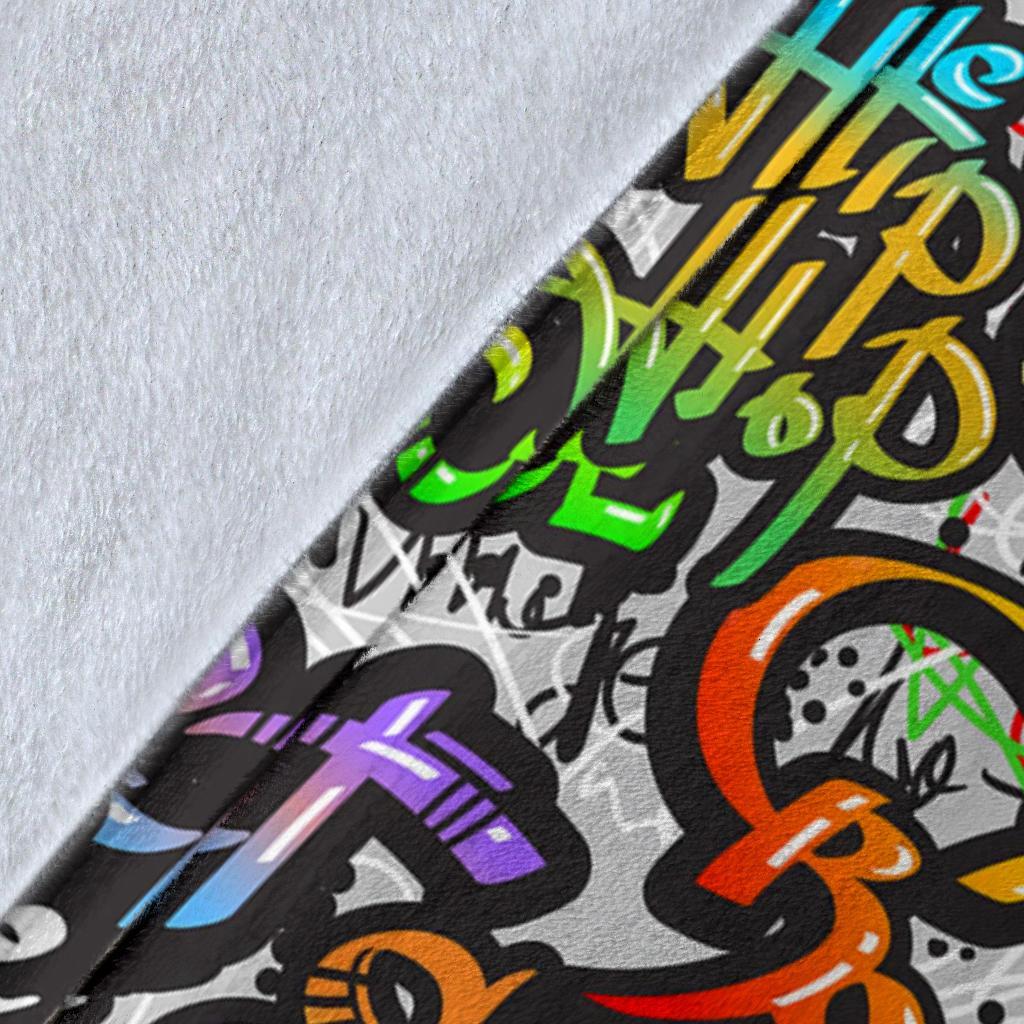 Graffiti Print Pattern Blanket-grizzshop