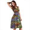 Graffiti Print Pattern Dress-grizzshop