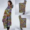 Graffiti Print Pattern Hooded Blanket-grizzshop