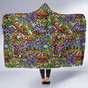 Graffiti Print Pattern Hooded Blanket-grizzshop