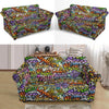 Graffiti Print Pattern Loveseat Cover-grizzshop