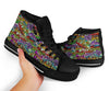 Graffiti Print Pattern Men Women's High Top Shoes-grizzshop