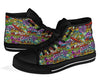 Graffiti Print Pattern Men Women's High Top Shoes-grizzshop