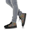 Graffiti Print Pattern Men Women's High Top Shoes-grizzshop