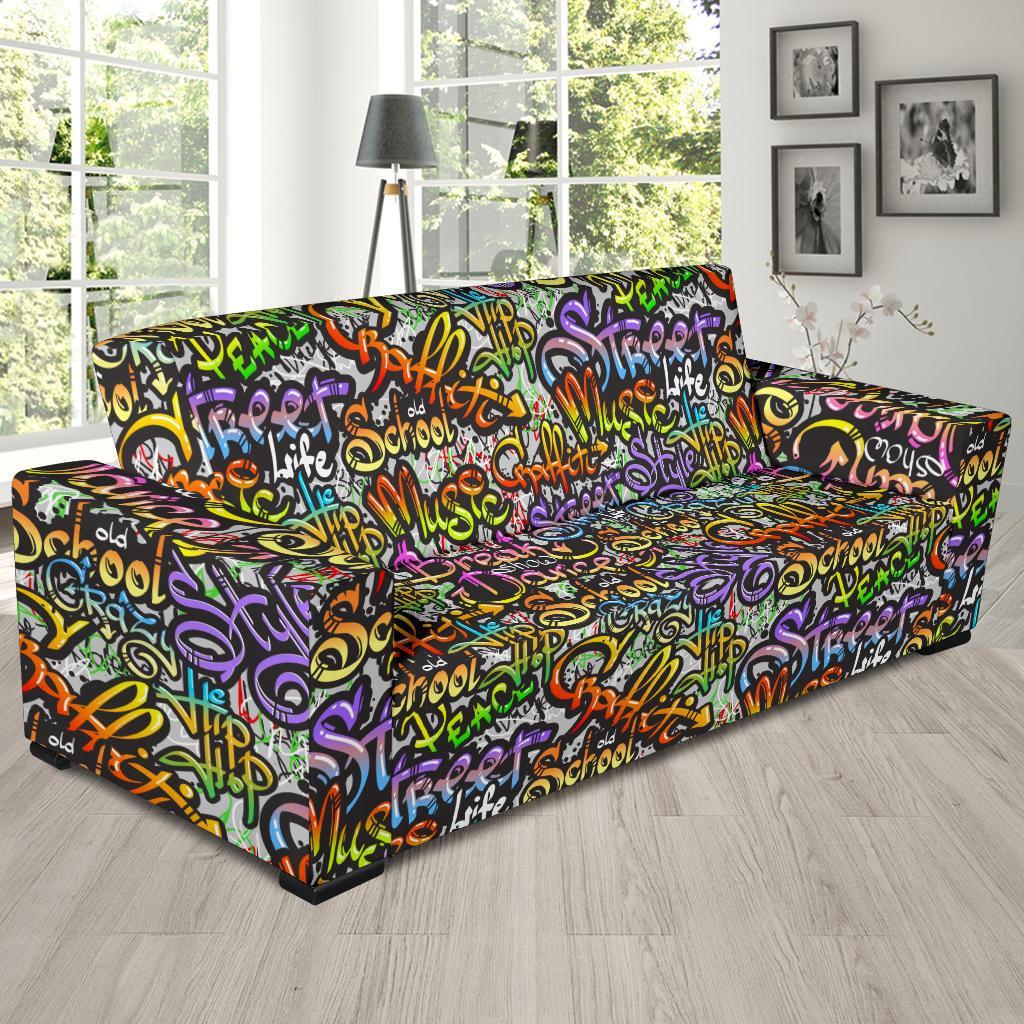 Graffiti Print Pattern Sofa Covers-grizzshop