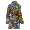 Graffiti Print Pattern Women Long Robe-grizzshop