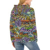 Graffiti Print Pattern Women Pullover Hoodie-grizzshop