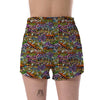 Graffiti Print Pattern Women's Shorts-grizzshop