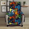 Graffiti Retro Print Pattern Armchair Protector-grizzshop