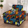 Graffiti Retro Print Pattern Armchair Slipcover-grizzshop