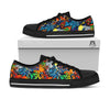 Graffiti Retro Print Pattern Black Low Top Shoes-grizzshop