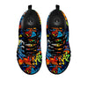 Graffiti Retro Print Pattern Black Sneaker-grizzshop