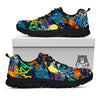 Graffiti Retro Print Pattern Black Sneaker-grizzshop