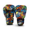 Graffiti Retro Print Pattern Boxing Gloves-grizzshop