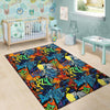 Graffiti Retro Print Pattern Floor Mat-grizzshop