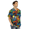 Graffiti Retro Print Pattern Men's Hawaiian Shirt-grizzshop