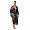 Graffiti Retro Print Pattern Men's Robe-grizzshop